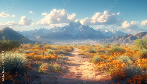 Background of the Arizona desert landscape