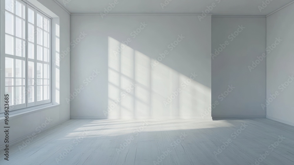 Empty Room With Sunlight Streaming Through a Window Empty Room With Sunlight Streaming Through a Window