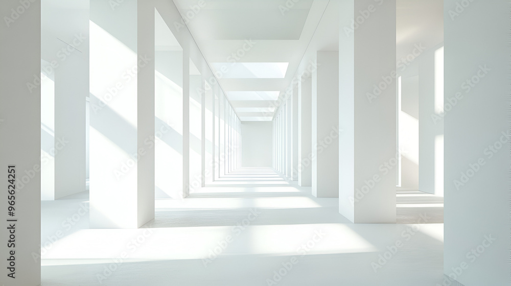 Fototapeta premium background of abstract architecture. White, empty room