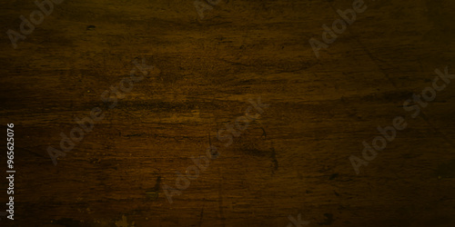 Wood texture background . Dark wood old background texture . Timber dark wood emerald wooden background with black shadow border grunge texture design and wallpaper .