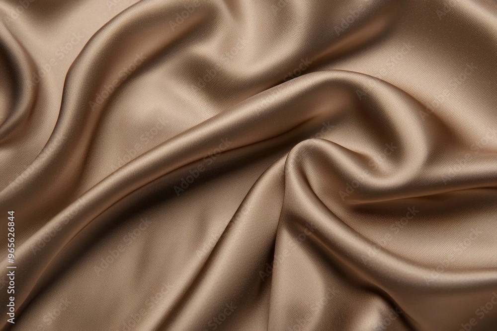 A smooth satin texture in a warm taupe color, with faint, swirling patterns for understated elegance. A smooth satin texture in a warm taupe color, with faint, swirling patterns for understated elegance.
