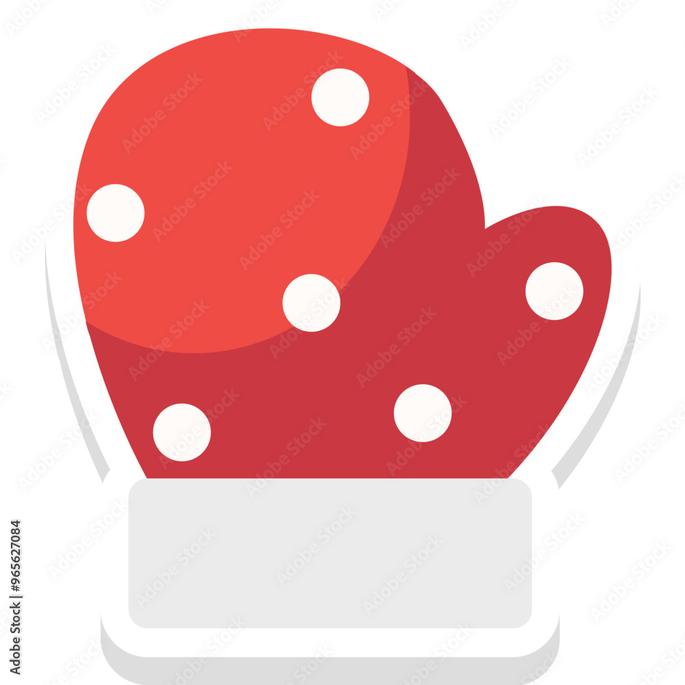 Glove sticker vector icon in isolated background Glove sticker vector icon in isolated background