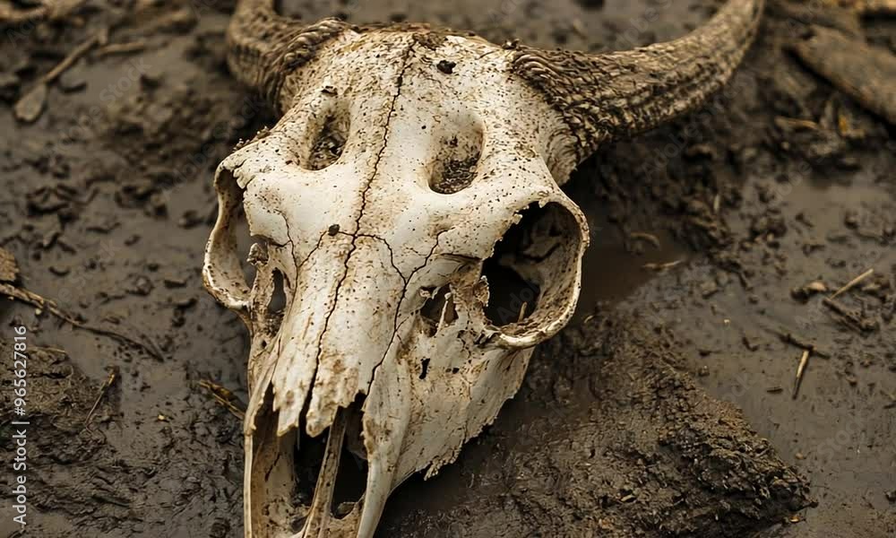Cow Skull on Mud Cow Skull on Mud