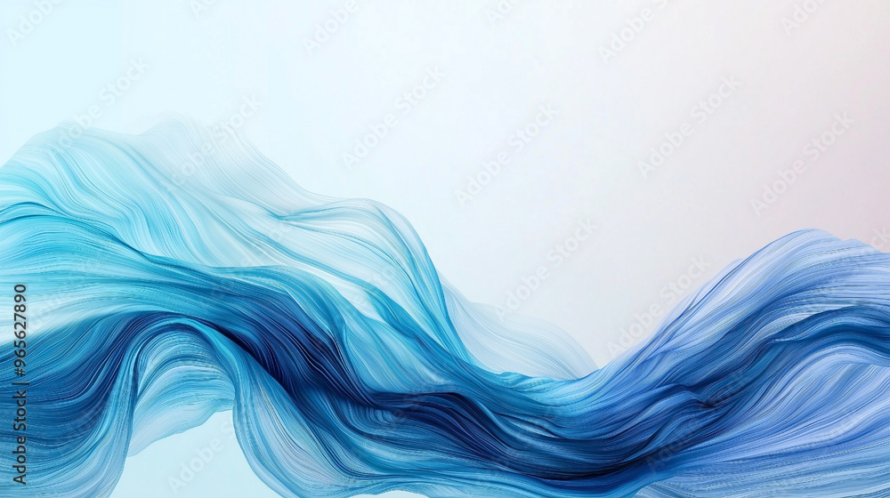 Obraz premium A dynamic and fluid abstract wave background featuring soft gradients and smooth, flowing lines. This image captures a sense of movement, energy, and harmony.