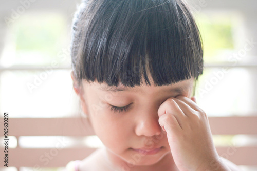 Cute little girl crying