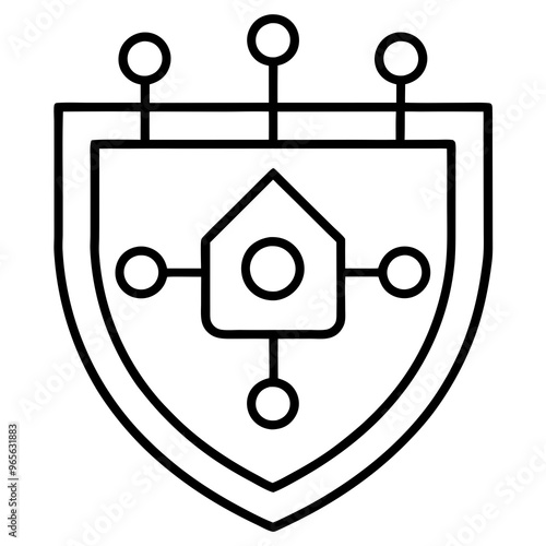 Cyber security icon vector 