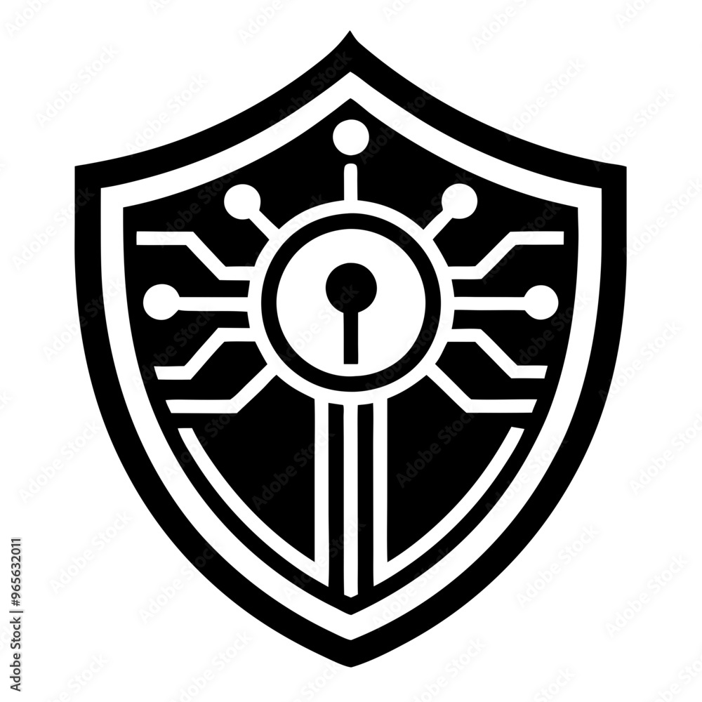 Cyber security icon vector 