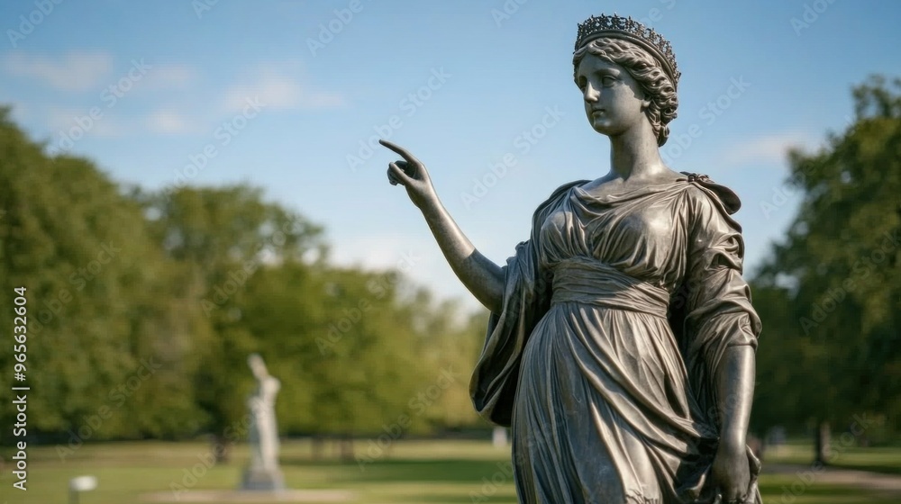 Obraz premium Iconic English Sculptures in Public Parks and Historical Sites