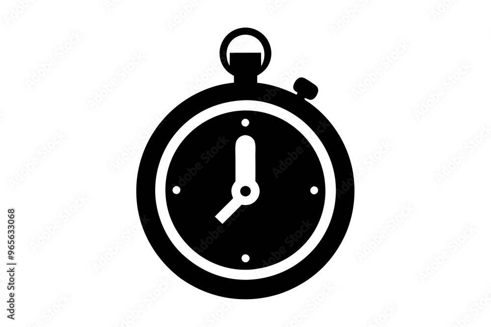 A stopwatch solid web icon vector illustration A stopwatch solid web icon vector illustration