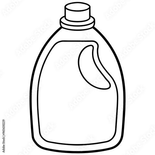 fabric softener  outline coloring book page line art illustration digital drawing