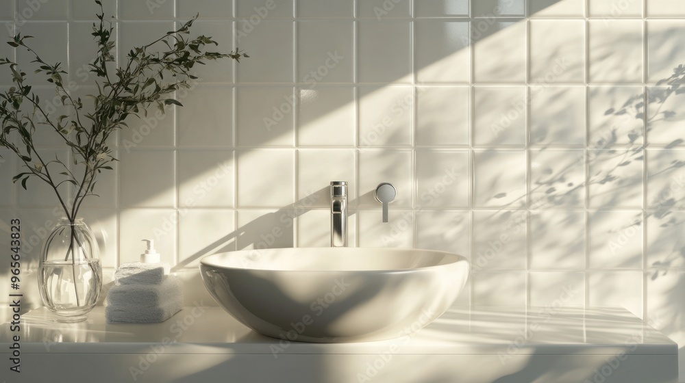 Minimalist Bathroom with Sunlight Minimalist Bathroom with Sunlight