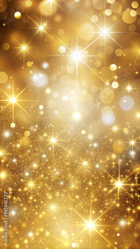 Abstract sparkling gold background, smartphone wallpaper, vertical, festive, christmas and new year