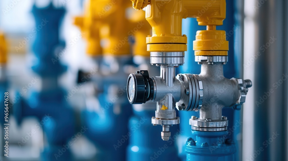 A water pump connected to a desalination plant, transforming seawater into drinkable water, desalination water pump, water purification system A water pump connected to a desalination plant, transforming seawater into drinkable water, desalination water pump, water purification system