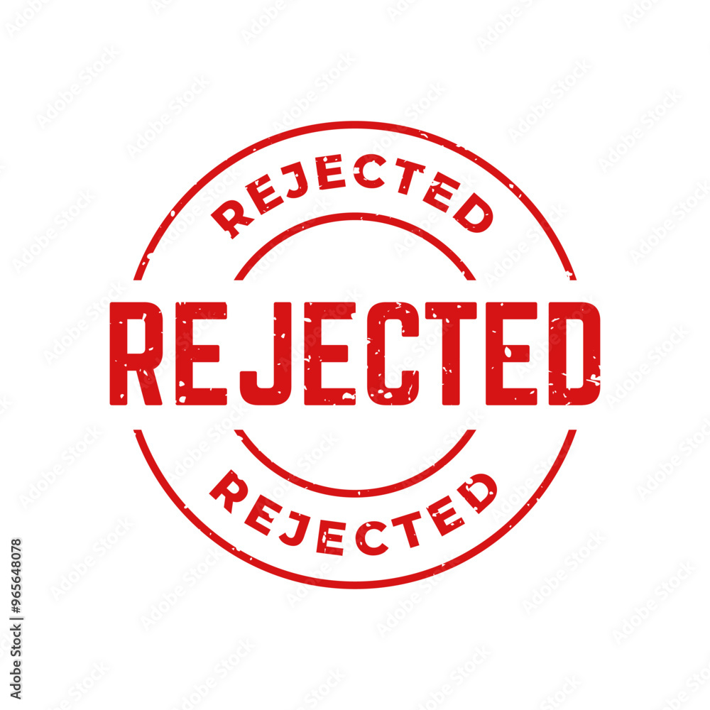 Rejected Stamp. Red Rejected Rubber Grunge Stamp Seal Vector Illustration. Rejected Stamp. Red Rejected Rubber Grunge Stamp Seal Vector Illustration.