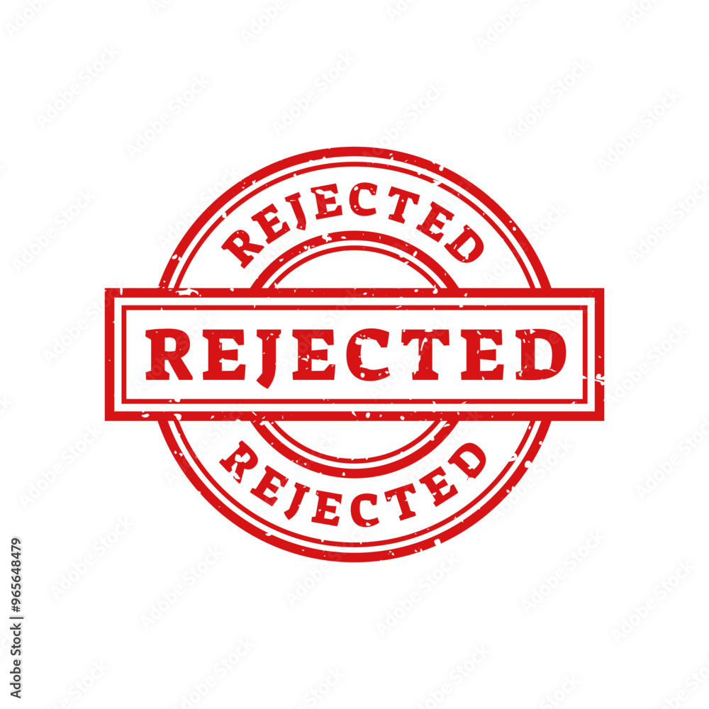 Rejected Stamp. Red Rejected Rubber Grunge Stamp Seal Vector Illustration. Rejected Stamp. Red Rejected Rubber Grunge Stamp Seal Vector Illustration.