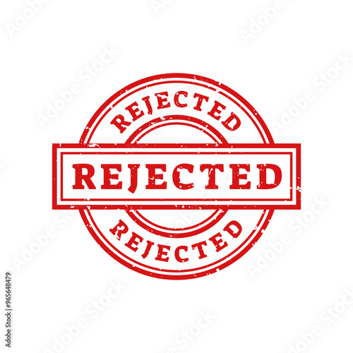 Free Download Rejected Stamp. Red Rejected Rubber Grunge Stamp Seal Vector Illustration. - GFXLoad