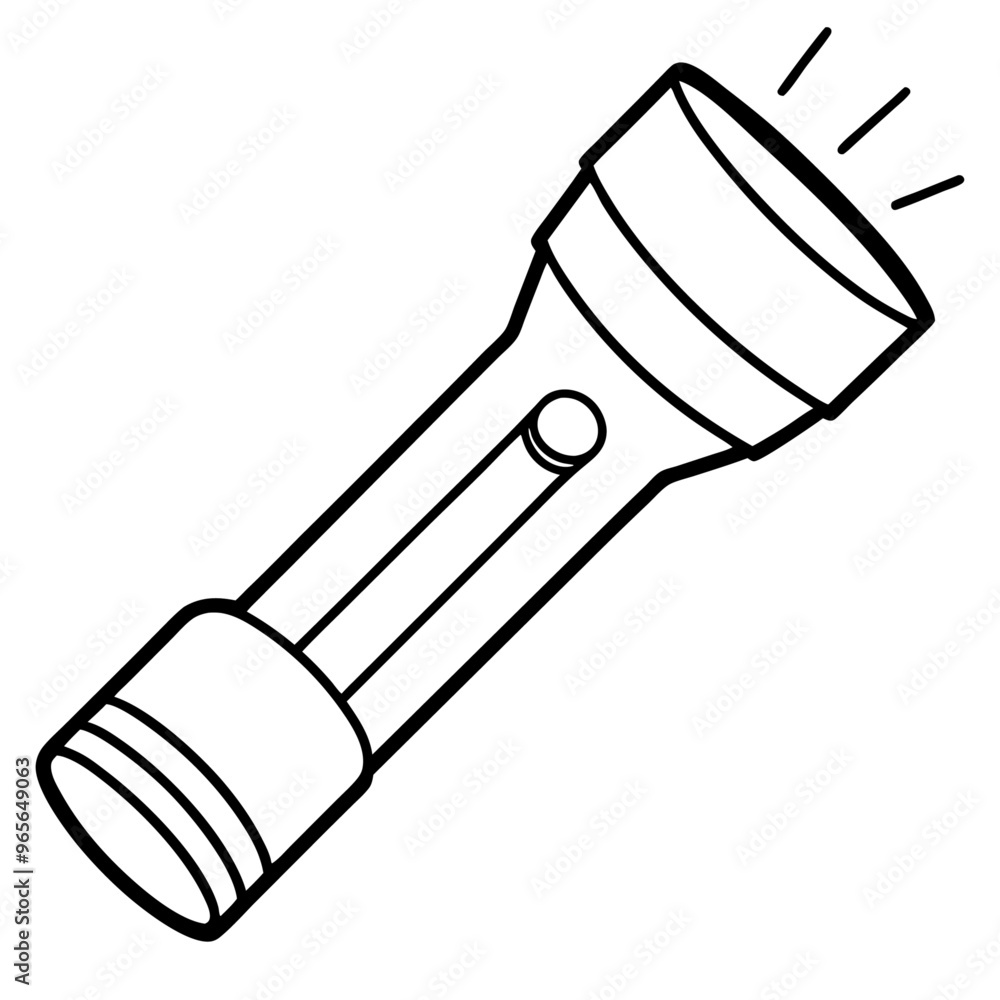 flashlight outline coloring book page line art illustration digital drawing flashlight outline coloring book page line art illustration digital drawing