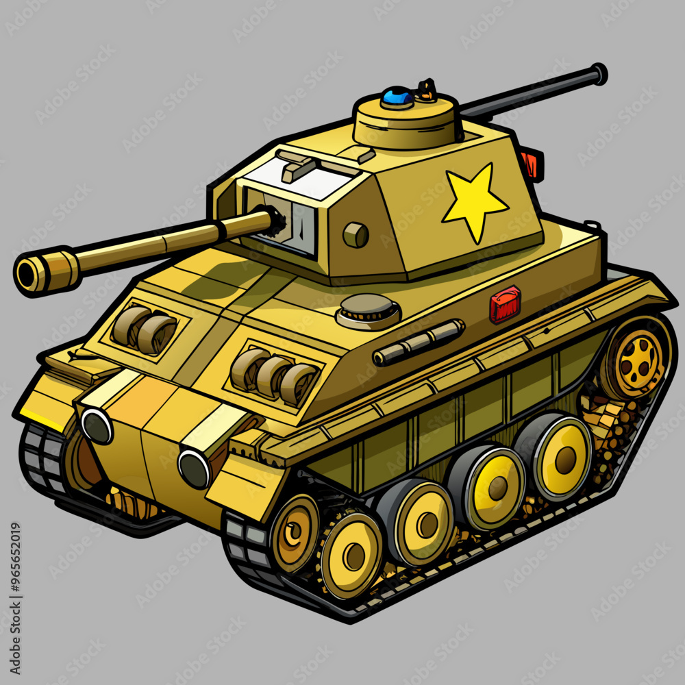 Fototapeta premium vector illustration of tank