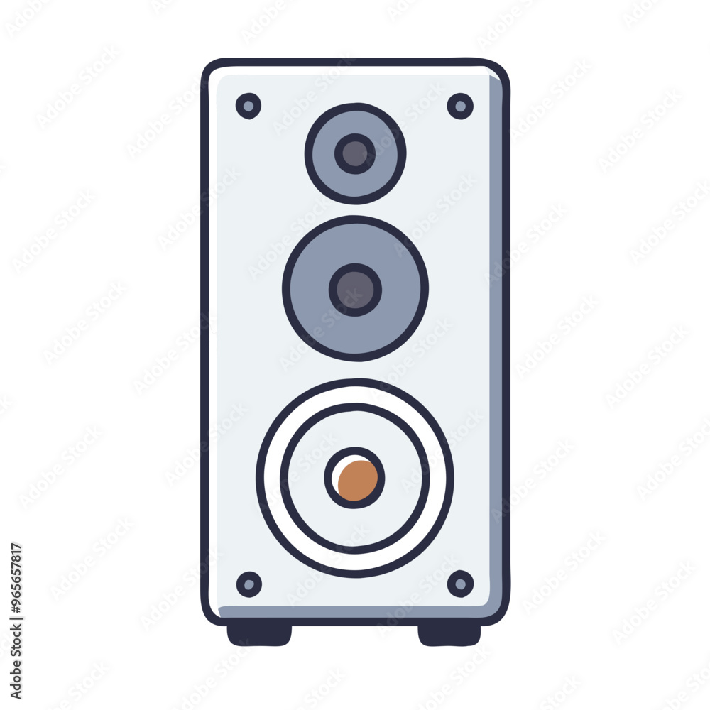 Speaker in Blue Minimalist Style Representing Audio Output Device Speaker in Blue Minimalist Style Representing Audio Output Device