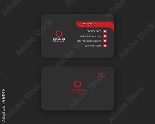 Business quality Minimal Modern Corporate business card design template
