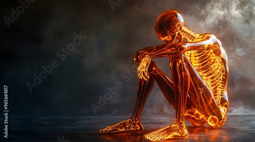 86. "Artistic depiction of a person with severe joint pain from gout