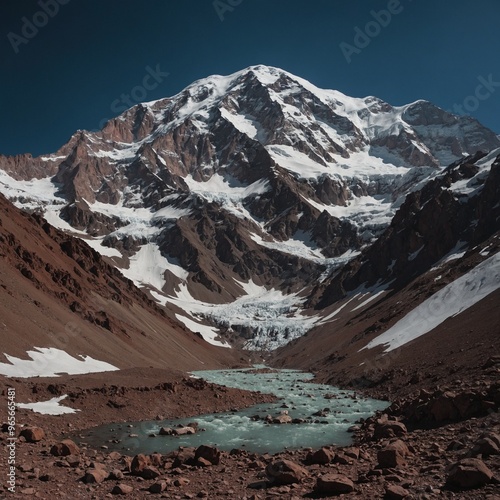 Aconcagua is the highest peak in the Andes mountain range and the tallest mountain outside of Asia, standing at about 6,959 meters (22,831 feet). Located in Argentina, it is a popular destination for  photo