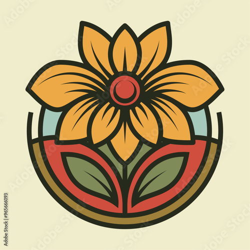 Art Deco Flower 11