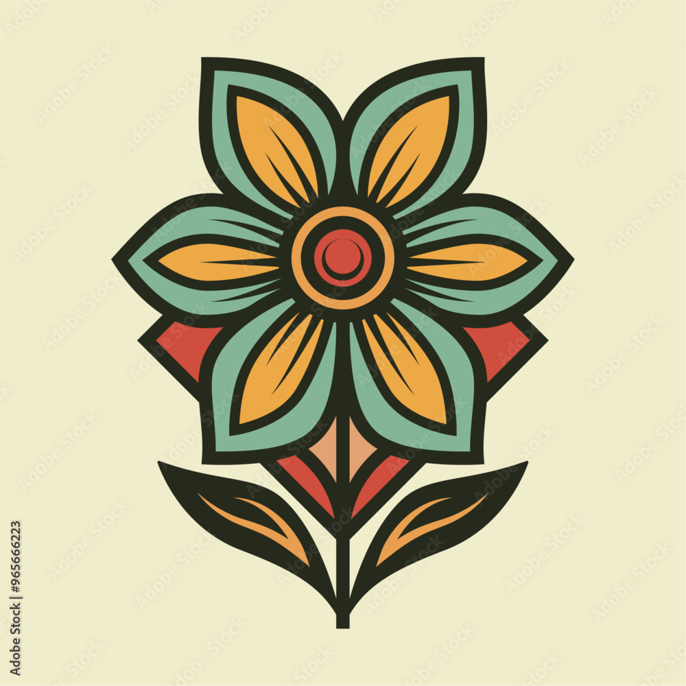 Art Deco Flower 12 Art Deco Flower 12