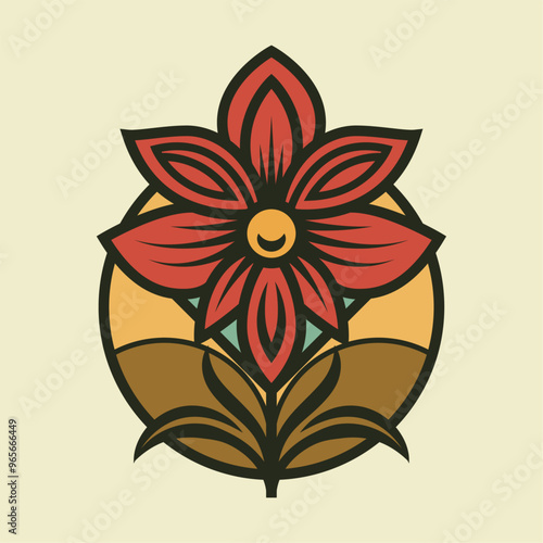 Art Deco Flower 16
