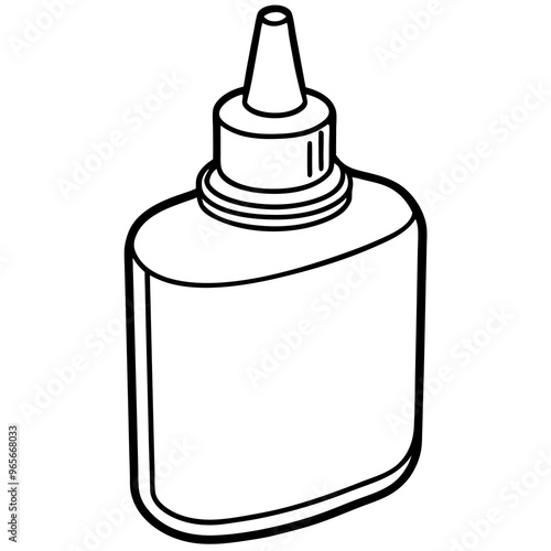 glue outline coloring book page line art illustration digital drawing
