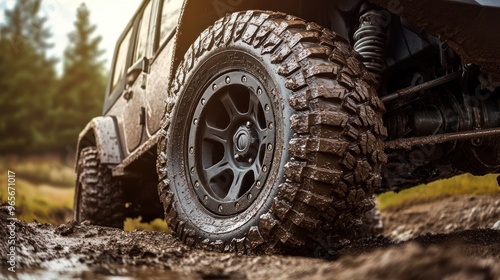 Muddy Off-Road Tire