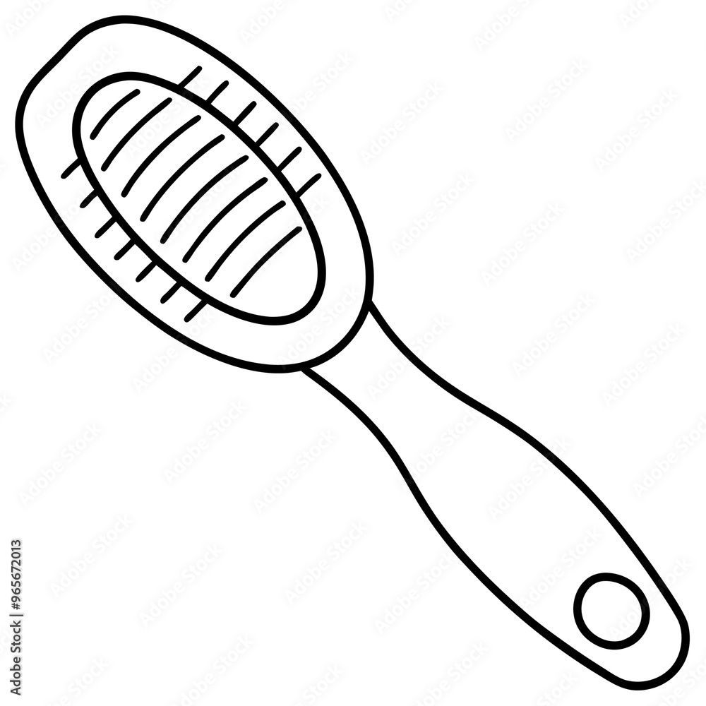 hairbrush outline coloring book page line art illustration digital drawing hairbrush outline coloring book page line art illustration digital drawing