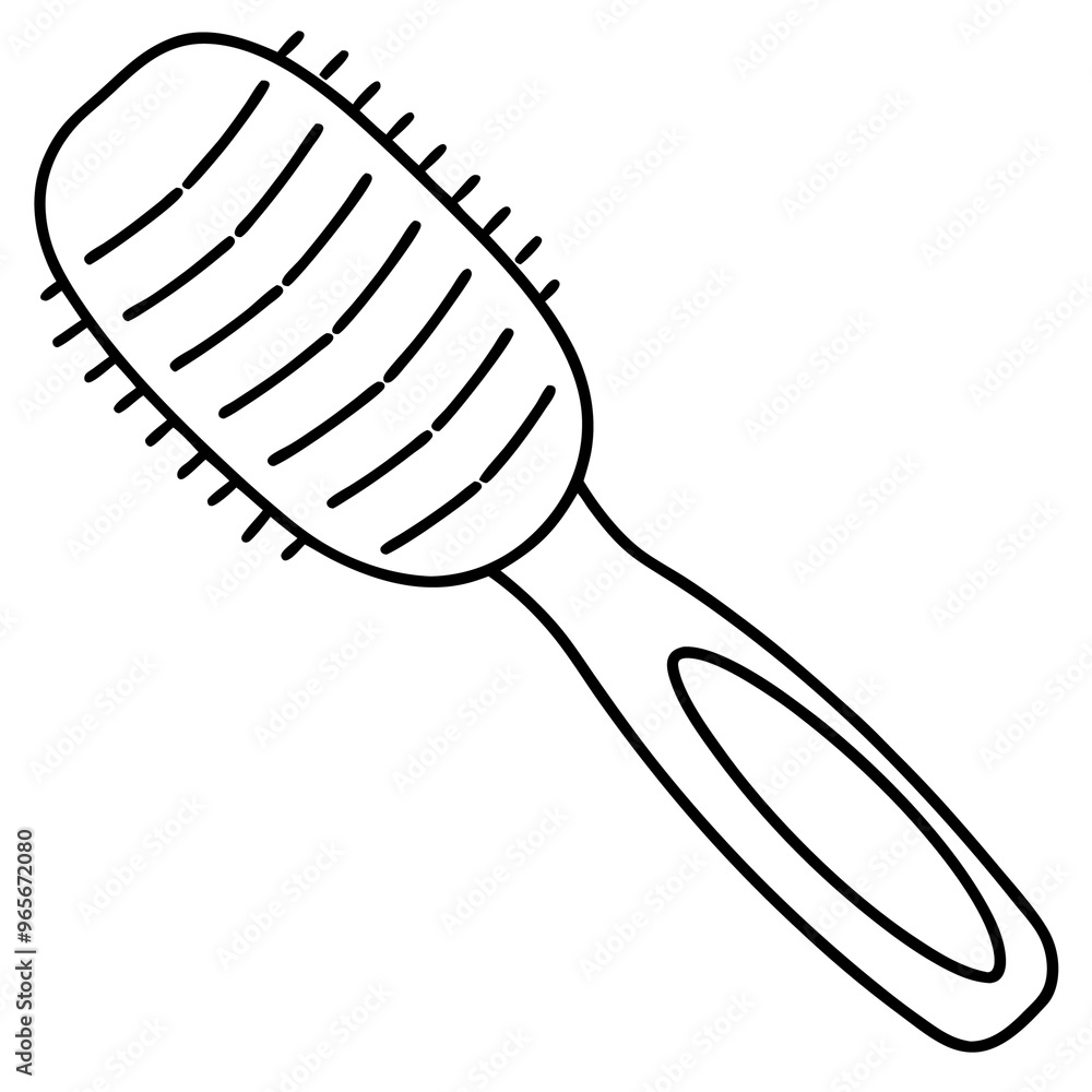 hairbrush outline coloring book page line art illustration digital drawing hairbrush outline coloring book page line art illustration digital drawing