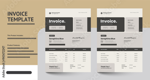 Clean, Modern and Professional Invoice Templates