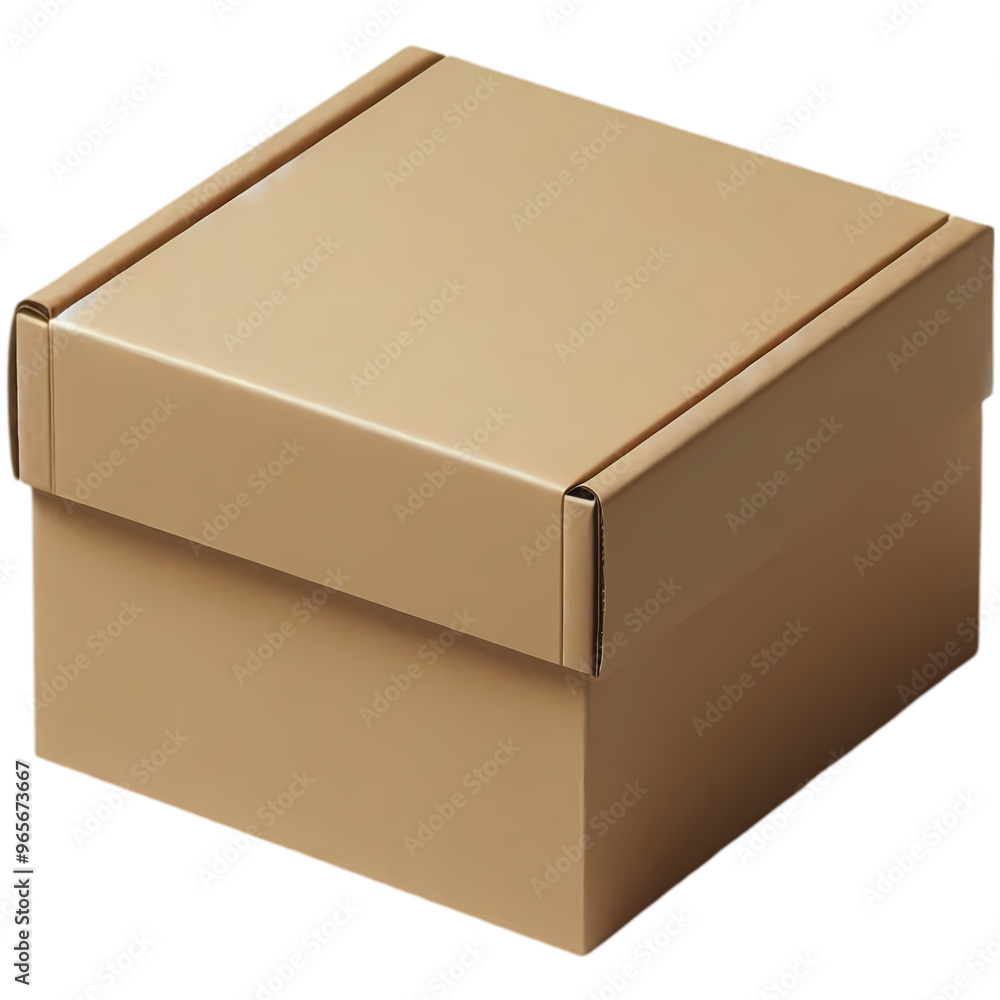 a kraft paper box, isolated on a white background a kraft paper box, isolated on a white background