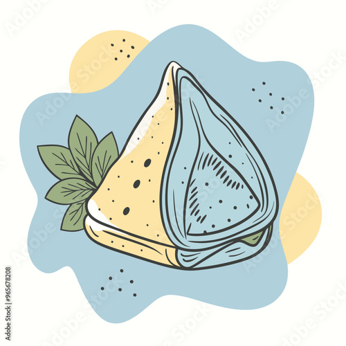 Samosa vector illustration on a white background
