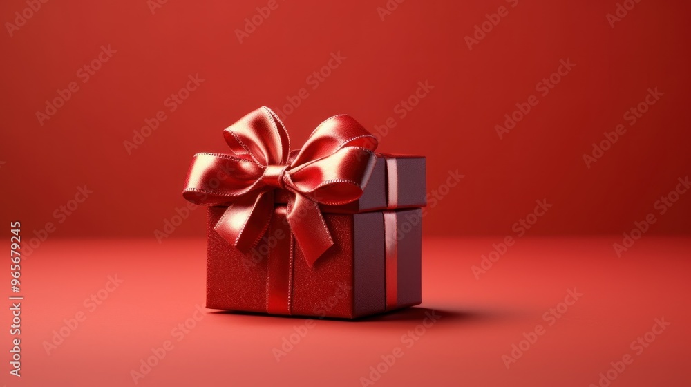 Red Gift Box with Bow Red Gift Box with Bow