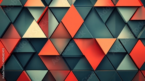 Abstract Geometric Pattern of Triangles