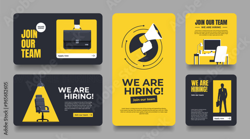 We are hiring to join our team recruitment design set