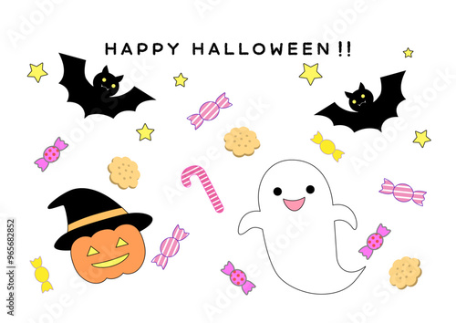 Happy Halloween! "Lots of candy!!"　背景なし