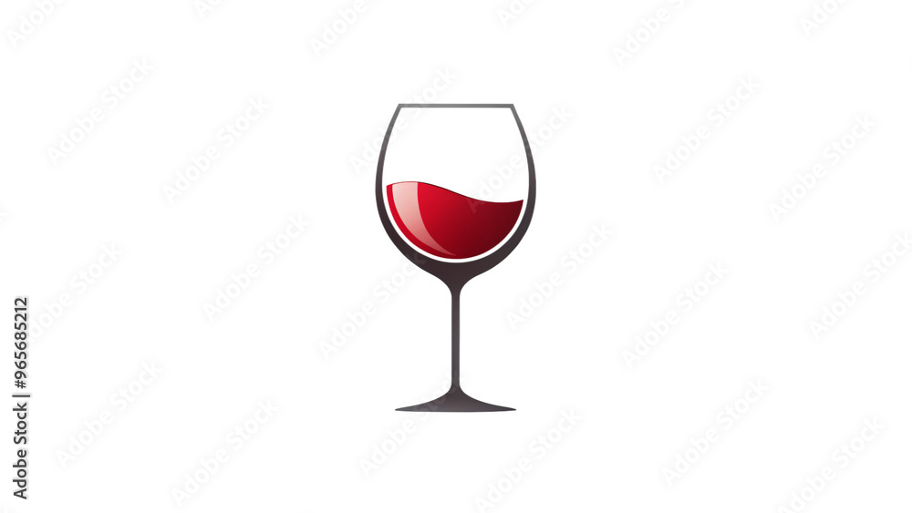 Crystal red wineglass with full of deep red wine, isolated on white background Crystal red wineglass with full of deep red wine, isolated on white background