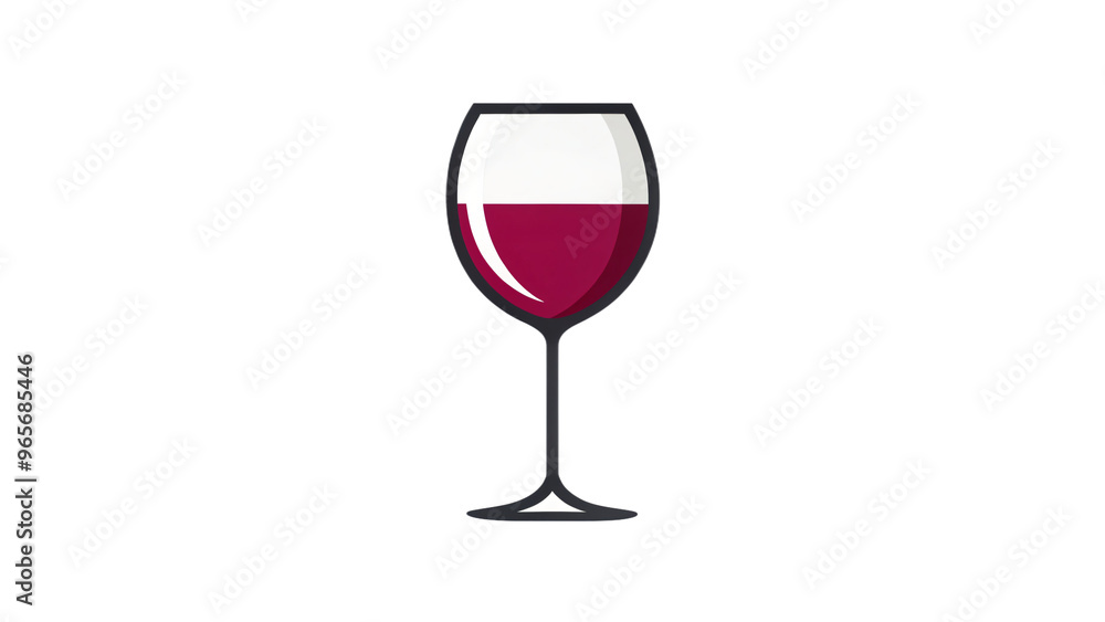 Crystal red wineglass with full of deep red wine, isolated on white background Crystal red wineglass with full of deep red wine, isolated on white background
