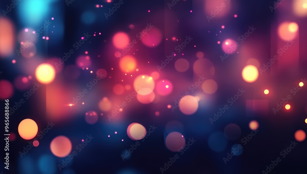Abstract blurred background with defocused lights of a night city, featuring colorful street lights and a dark sky, urban background with vibrant bokeh effects. Abstract blurred background with defocused lights of a night city, featuring colorful street lights and a dark sky, urban background with vibrant bokeh effects.
