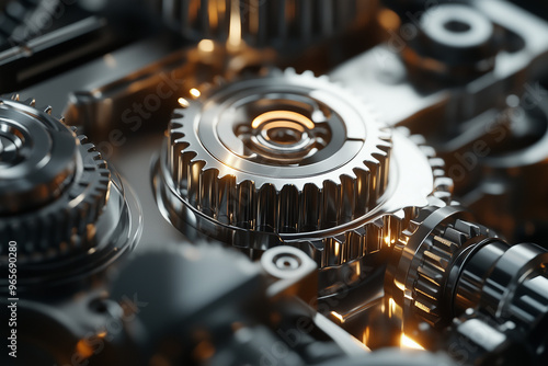 Wallpaper Mural close up of a gear | gear wheel | Metalic gears |  cogs | machinery | mechanical | engineering | industrial | clock Torontodigital.ca