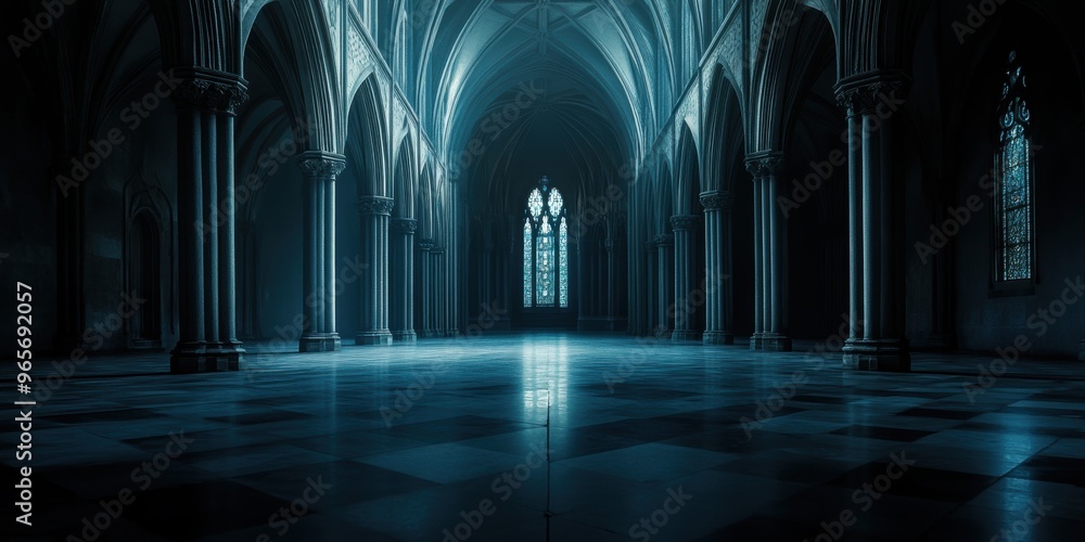 A mystical interior of a cathedral, featuring gothic arches and dramatic lighting, evoking a sense of wonder and serenity. A mystical interior of a cathedral, featuring gothic arches and dramatic lighting, evoking a sense of wonder and serenity.