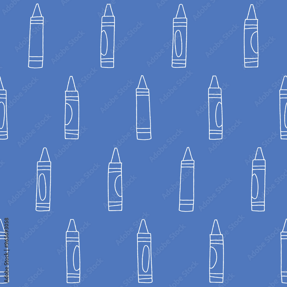 Obraz premium Outline Collection of Crayon Vector Seamless Pattern illustration for Print, Wallpaper, Decoration.