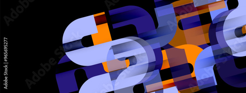 Lines, abstract letter style design background. Geometric vector Illustration For Wallpaper, Banner, Background, Card, Book Illustration, landing page