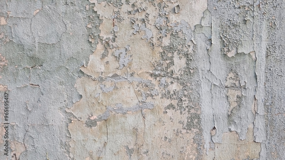 Fototapeta premium Peeling paint on an old wall. Grunge background for design.Selective focus