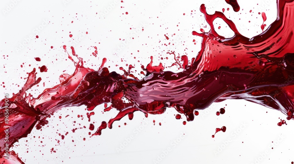 Red wine splash texture over white background Red wine splash texture over white background