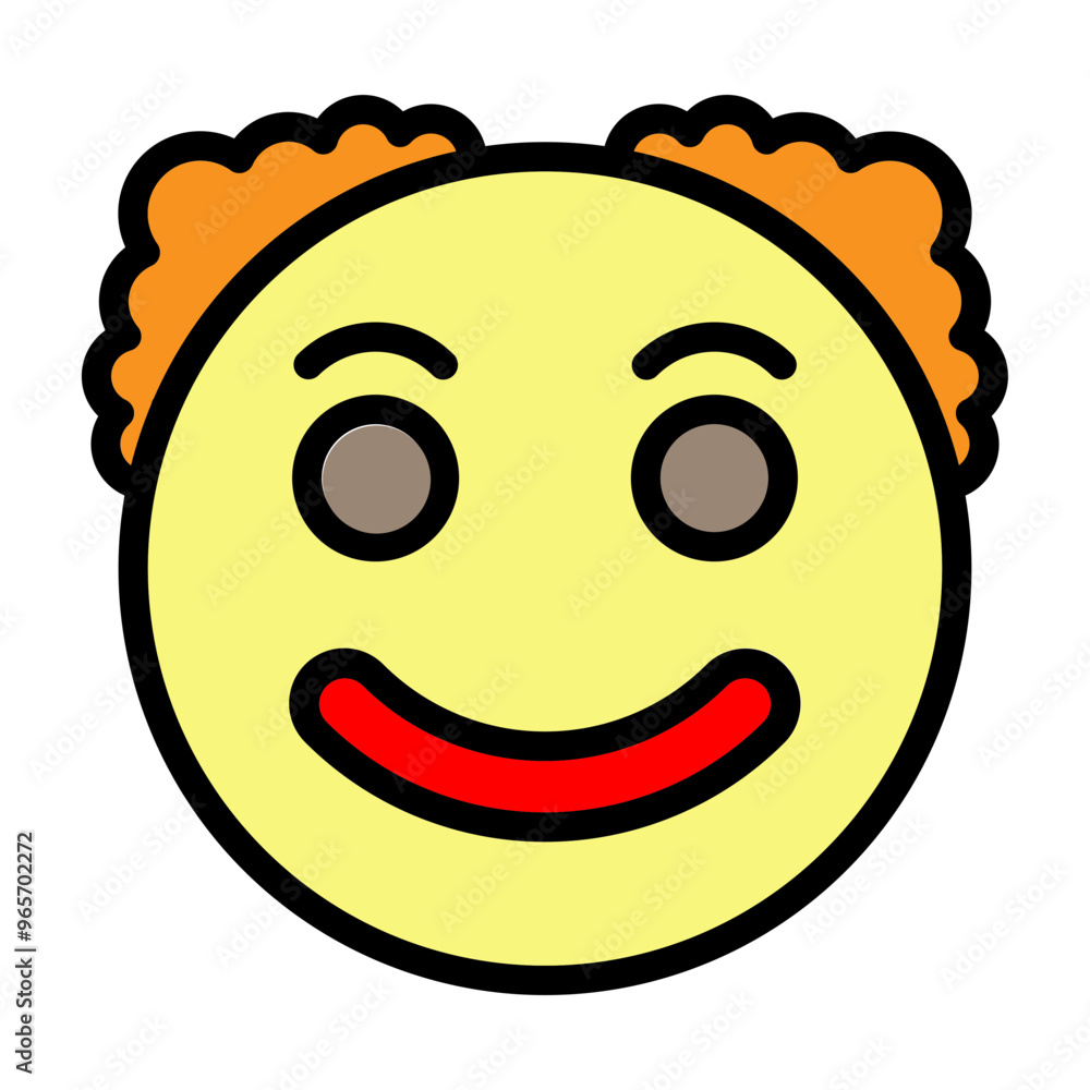 Fototapeta premium Clown Vector Filled Icon Design